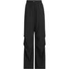 Texnik Parashyut Sport Kostyumi Pastki Qismi Qulay Keng Kesim Ipli Dizayn Sport Kundalik Shimlar Ayollar Pastki Qismi Qora JJ1099