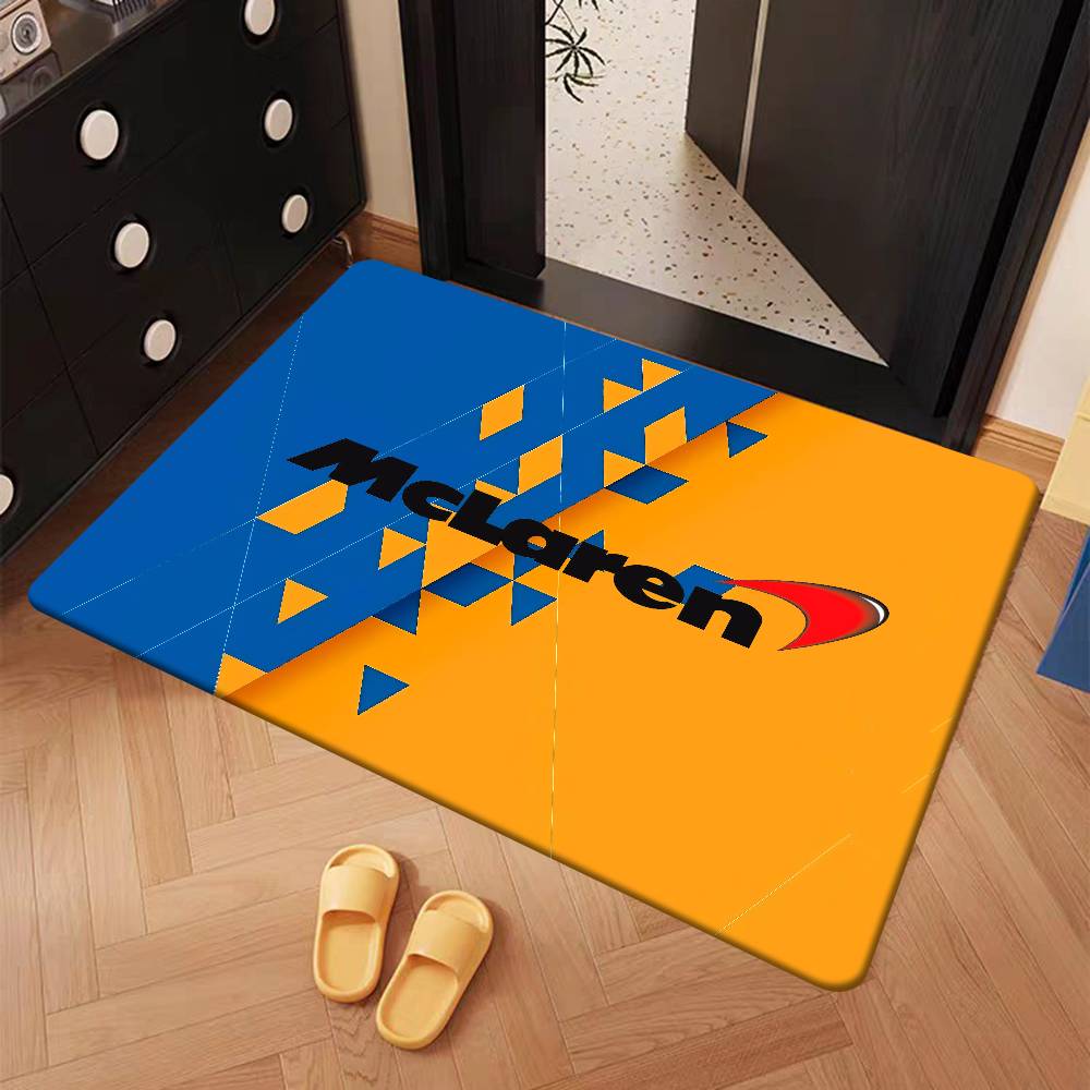 LOGO M-McLaren Floor Mat Rectangle Anti-slip Home Soft Badmat Front Door Indoor Outdoor Mat Hotel Decor Mat