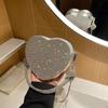 Love Bag Bright Diamond Shoulder Bag Fashion Versatile Messenger Bag Valentine's Day Bags Banquet Rhinestone Underarm Bag