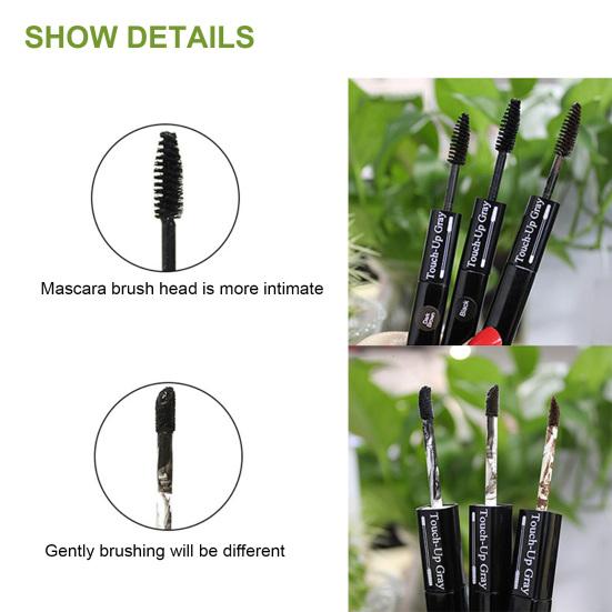7ml Hair Dye Stick Instant Effect Double-end High Pigmented Modify Black Brown Hair Dye Pen for Beauty