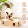 Cat Toy Interactive Mole Fighting Solid Wood Toy Indoor Cat Kitten Mouse Catching Game