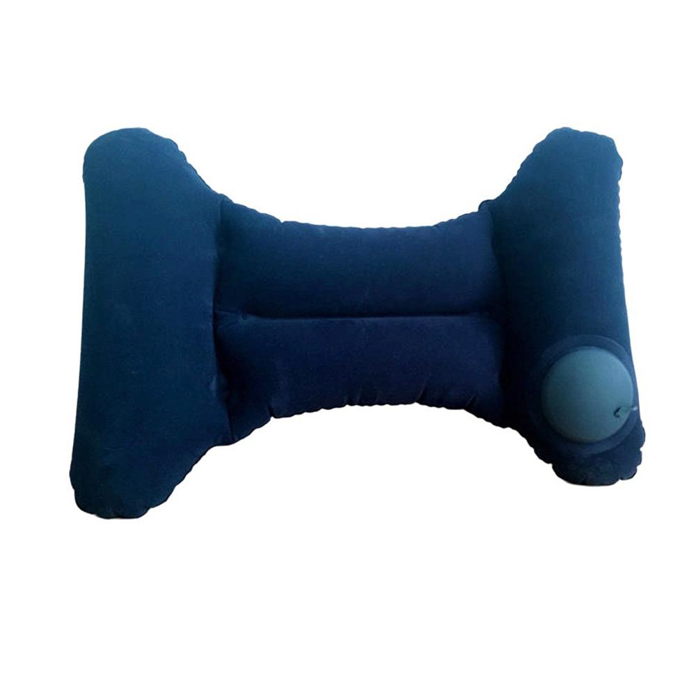H Shape Inflatable Waist Pillow Press Type Waist Support Pad Compact Lumbar Cushion Airplane