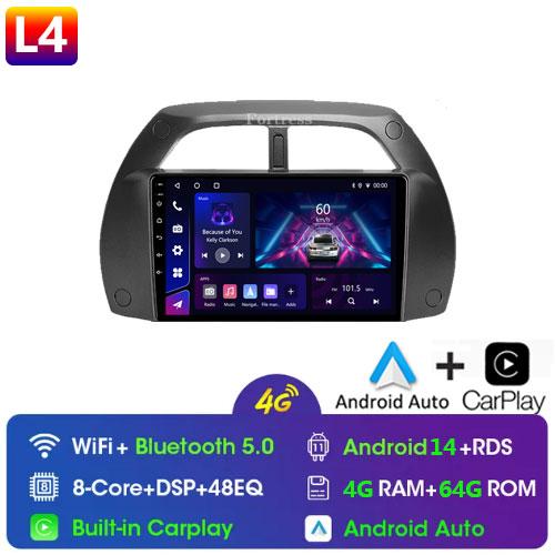 8G+128G CarPlay 2din Android AutoRadio GPS мультимедийный проигрыватель для Toyota RAV4 Rav 4 2001 2002 2003-2006 DSP IPS 2 DIN стерео