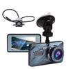 4 Inch High-definition Night Vision Front and Rear Dual Recording 1080P Dash Cam