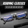 Men Portable Anti-Blue Light Reading Glasses Vintage Foldable Farsight Glasses With Box Presbyopia Eyewear Prescription Diopter