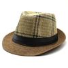 2021 Весна и Лето Отпускная Шляпа от Солнца Мужская Клетчатая Соломенная Цилиндр Шляпа Джаз Шляпа от Солнца Мужская