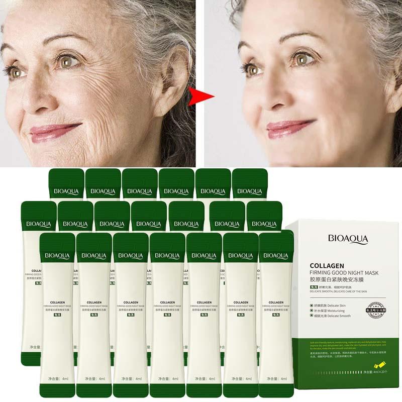 Collagen Anti-wrinkle Night Face Mask Moisturizing Shrink Pores Brighten Anti-ageing Wash-Free Sleep Masks Skin Care