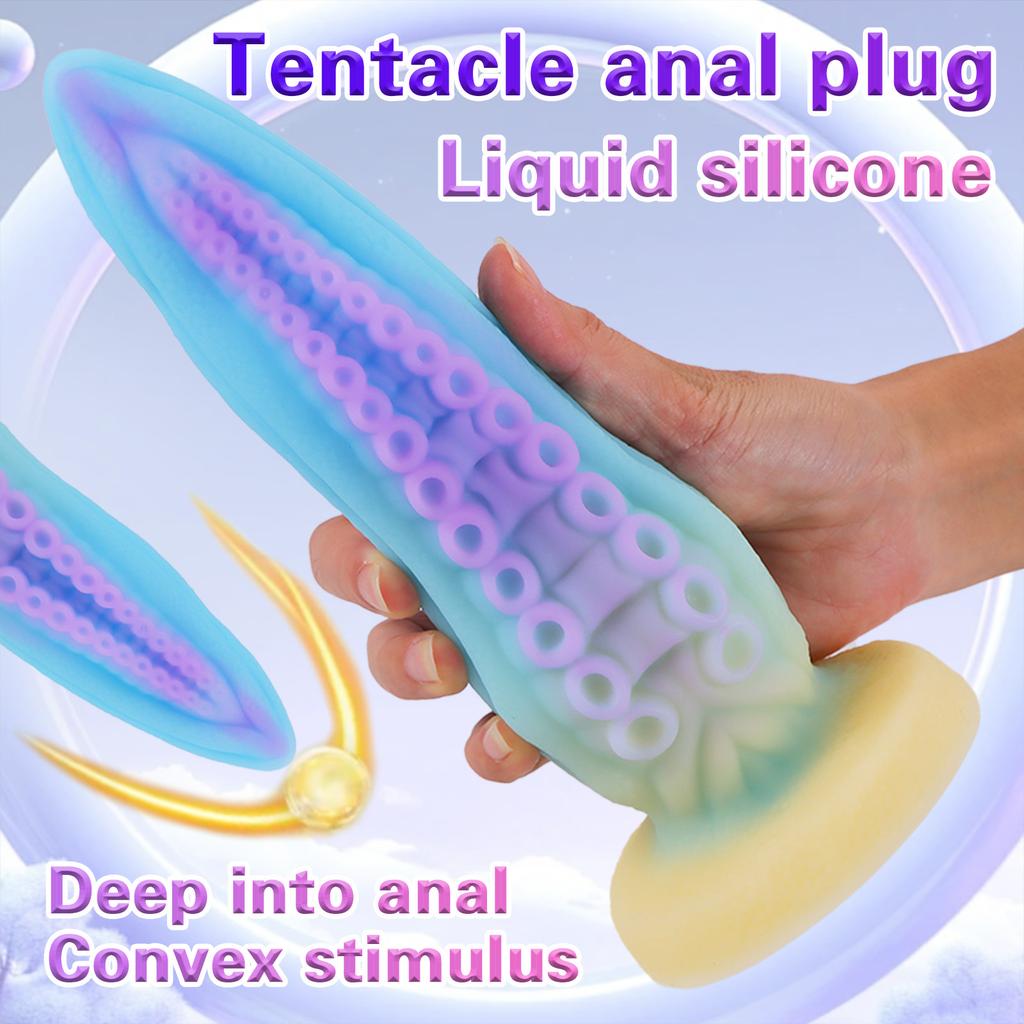 Octopus Tentacle Anal Plug - Soft Silicone Butt Plug for Women & Men, Stretching Anus Trainer, Unique Design Adult Sex Toy for Anal Play