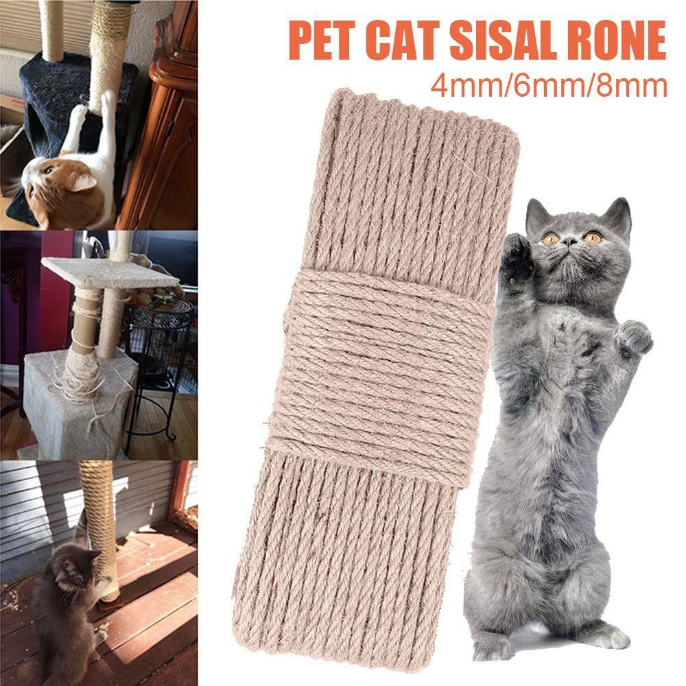 Сменный джутовый шпагат, скрученная сизалевая веревка, кошачья игрушка для дерева, веревка для связывания, веревка для кошачьей когтеточки