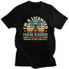 Индивидуальные мужские лицензионные футболки Ham Retro Radio Operator с коротким рукавом из хлопка Уличная футболка Повседневные футболки Одежда - ...