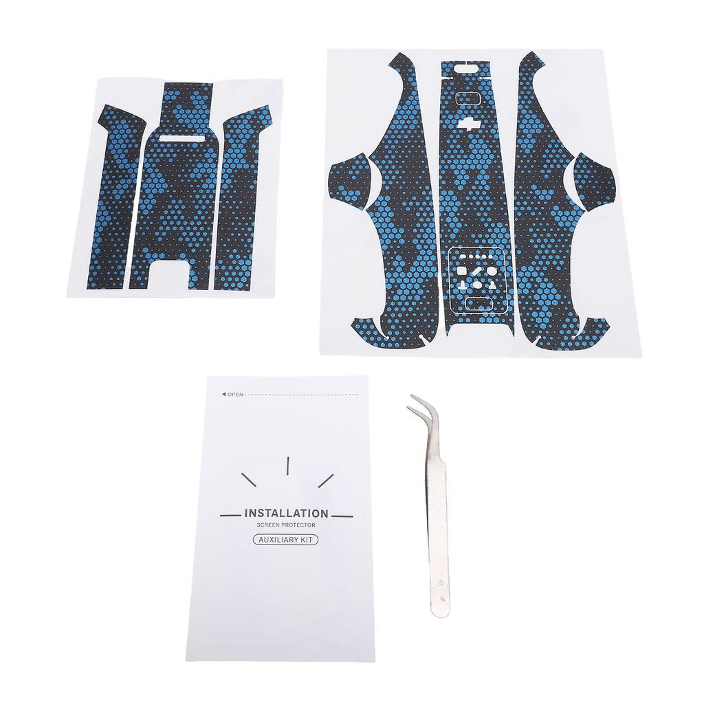 Наклейка на кожу дрона, износостойкая защита, ПВХ, синяя, в виде змеиной чешуи, стильная наклейка, украшение на кожу