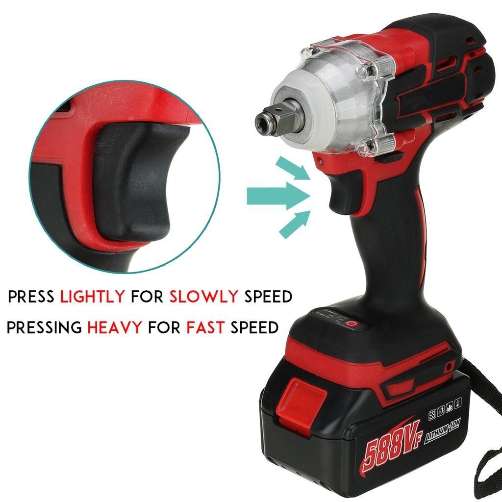 22800 мАч 588VF Бесщеточный беспроводной электрический ударный гайковерт 1/2 дюйма, электроинструменты, совместимые с аккумуляторной батареей Makita