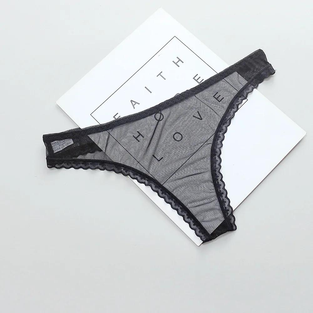 Sexy Women's Panties Lingerie G String Thongs Lace Underwear Female Perspective Women's Thong Sheer Panties Transparent Knickers