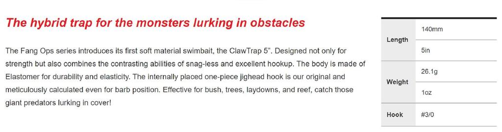 DUO Ловушка с когтями на мягкую приманку 5 дюймов F059 (1087)