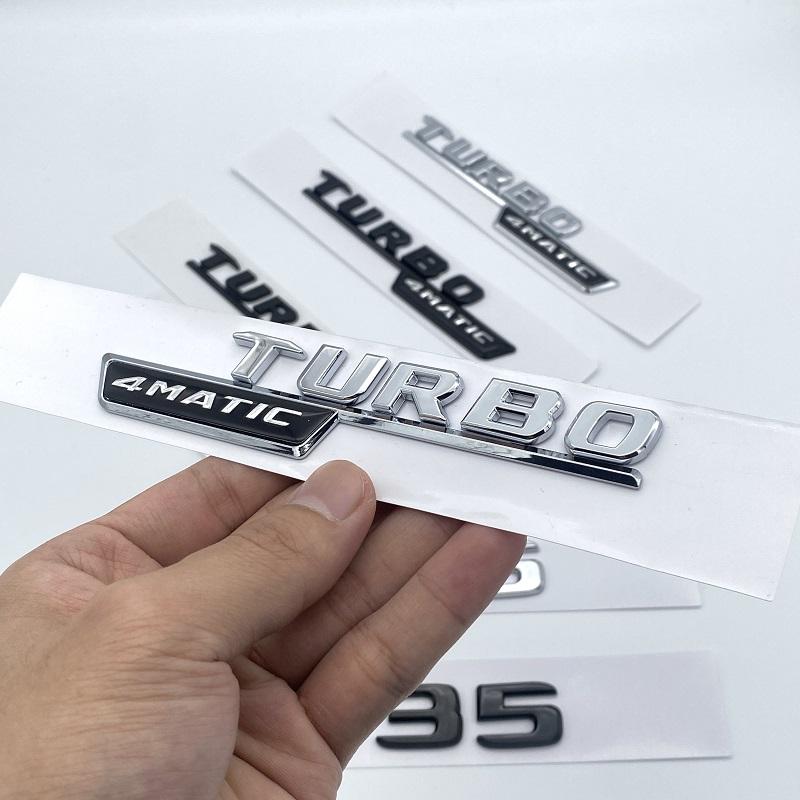 2017 глянцевая черная, серебряная эмблема с буквами GLB35 Turbo 4matic для Mercedes Benz AMG, багажник автомобиля X247, задний логотип