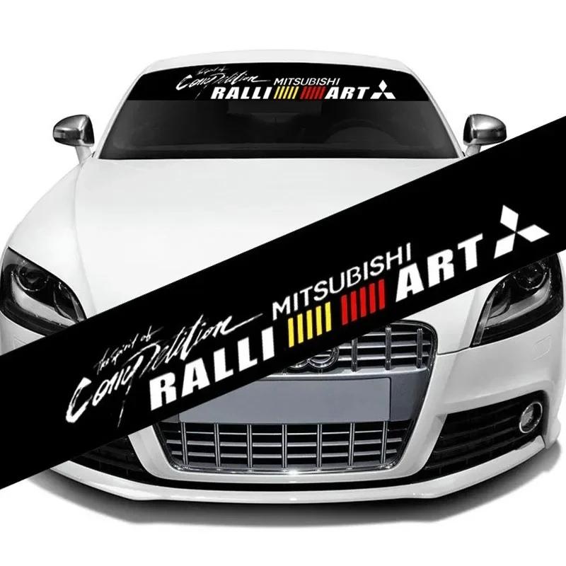 zjdf10 Car Front Windshield Decal Reflective Stickers For Mitsubishi RALLIART ASX Lancer 9 10 L200 Colt Eclipse Pajero Outlander Galant