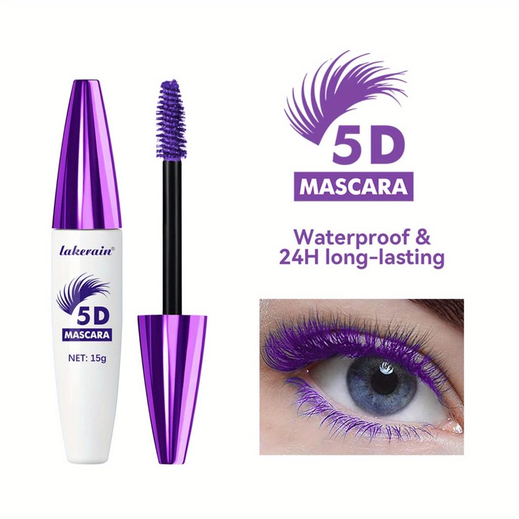 Тушь Lakerain Color Mascara Cross Border 5D Waterproof Slim Curl Non-Smiding Non-Removing Mascara Primer