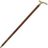 Walking Stick - Men Derby Canes and for Men and Women -  Brown Ebony Brass T Shape Handle In Golden Tone Natural Wood Unisex Cane 93.98 Cm