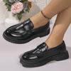 Comfortable Soft Sole Loafers Women Spring Slip On Pu Leather Flats Shoes Woman Plus Size Thick Soled Dress Shoes Female 42
