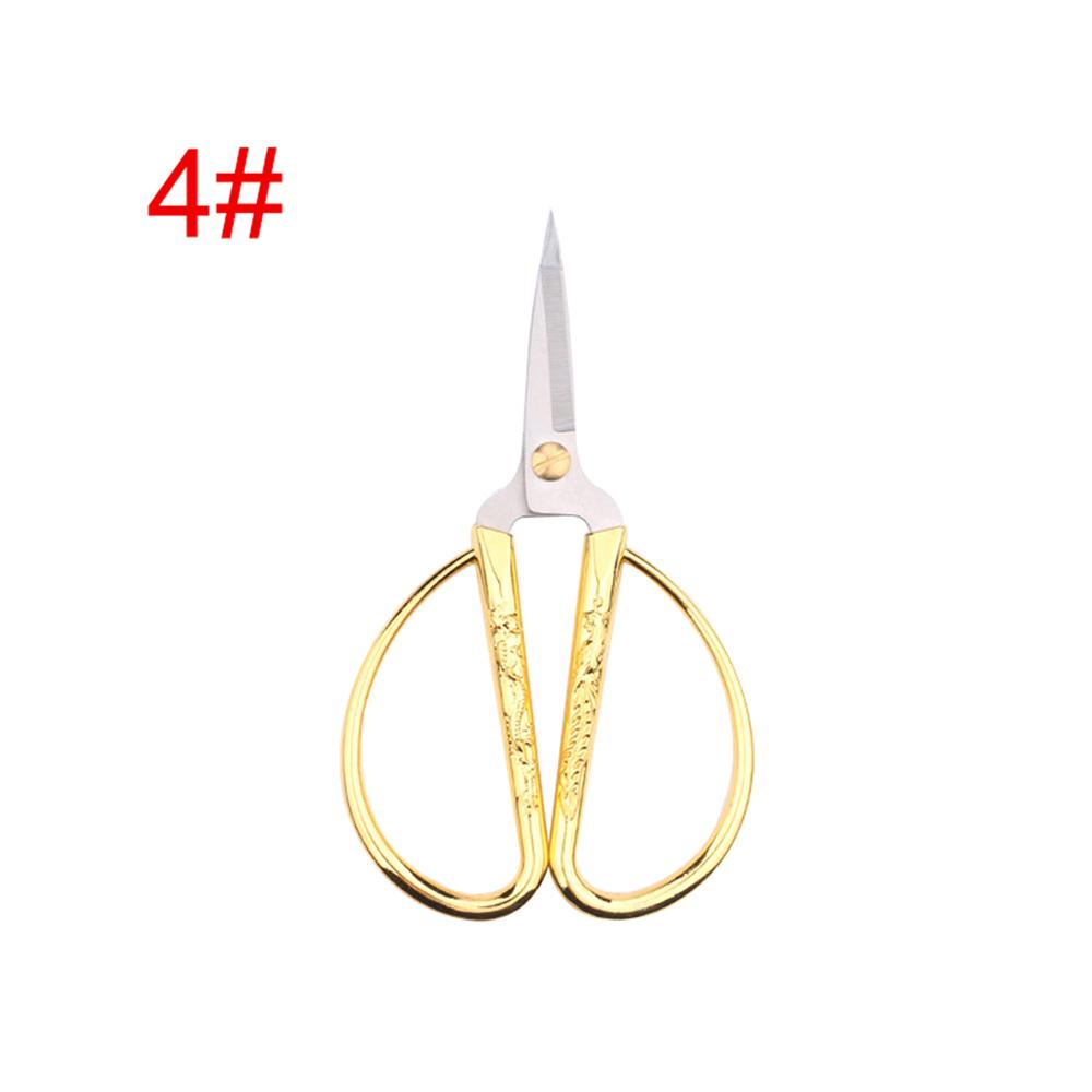 Gold Durable Craft Fabric Short Cutter Sewing Tool Household Shears Scissors Tailor Scissor