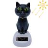 Solar Powered Car Toy Light Power Supplied Cute Cat Dashboard Ornaments Small Animated Bobble Dancer Car Dashboard Decor For