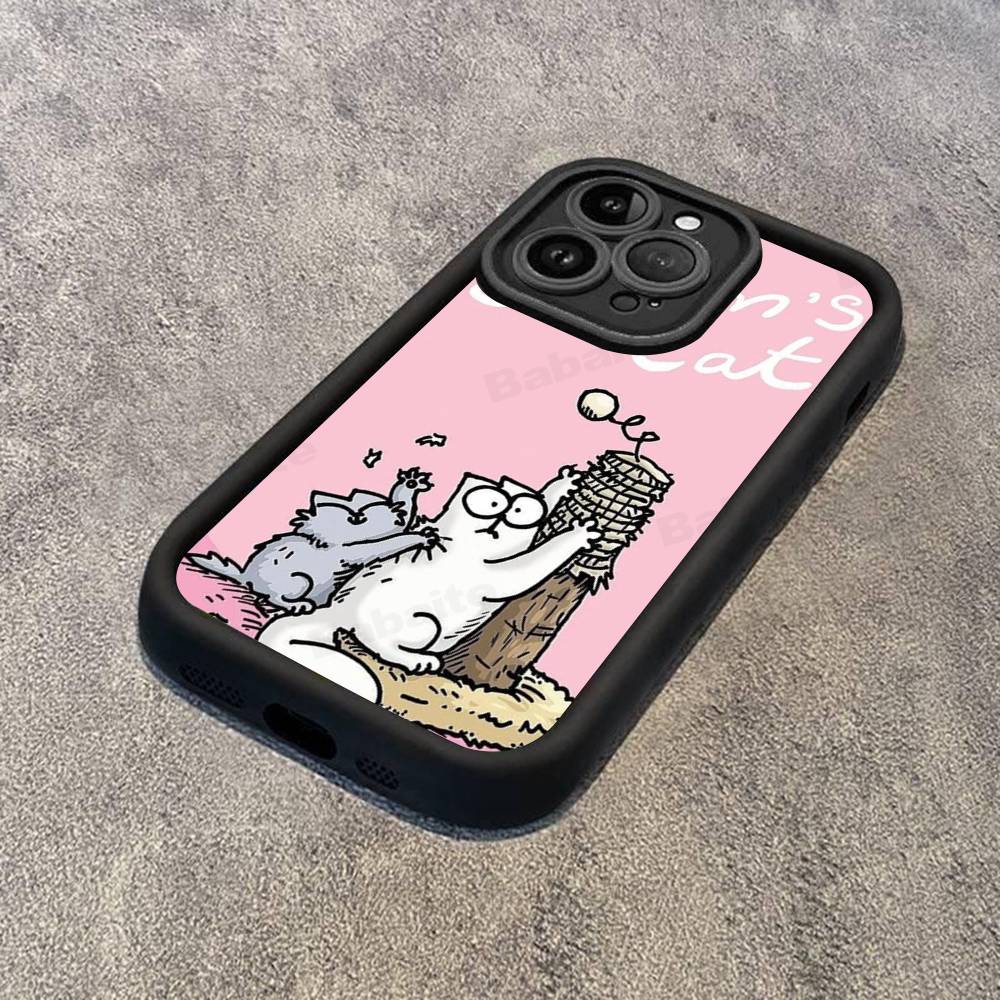 Милый Кот S-Симонс Для IPhone 17 16 15 14 13 12 11 Pro Max Plus Чехлы для Телефона