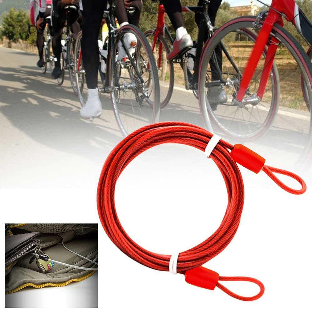 Anti Theft Steel Wire Rope Strong Steel Cable Lock Steel Wire Rope Bicycle Lock Wire MTB Road Bike