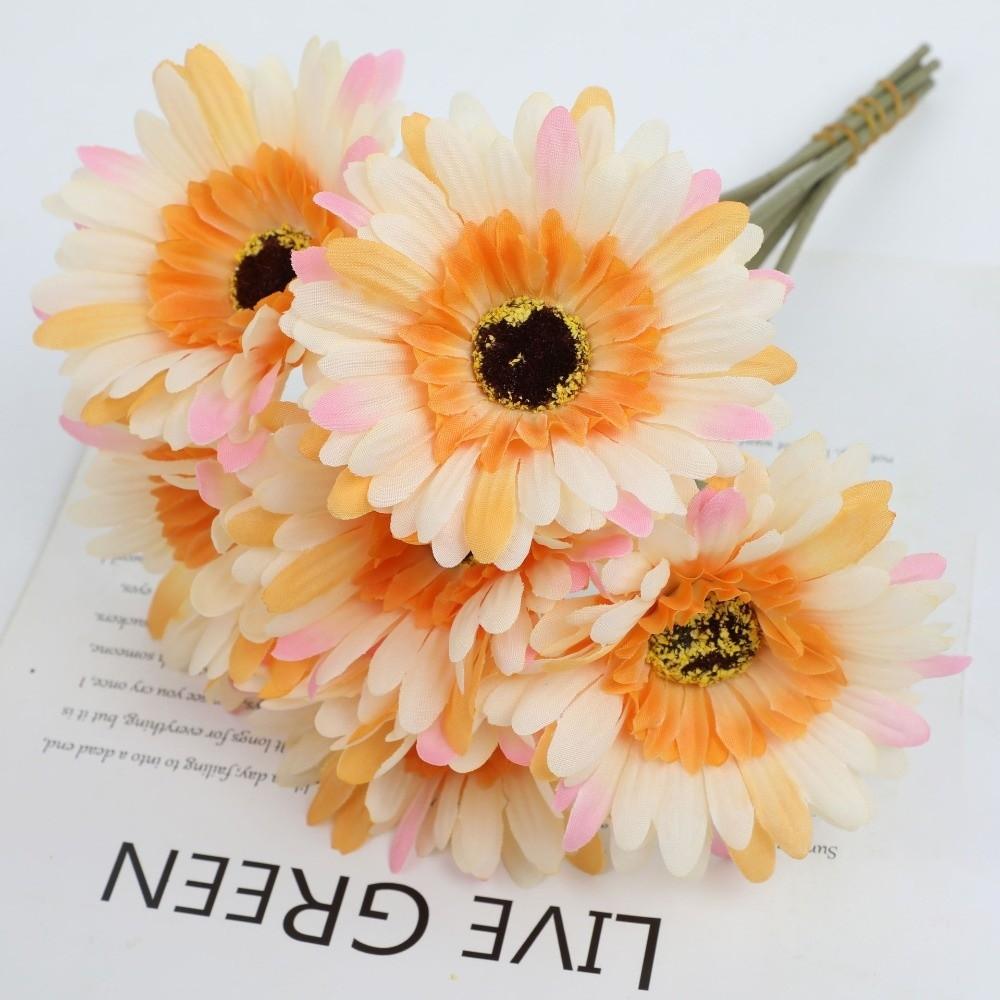1 шт. Хризантемы Искусственные Цветы Букет Отдельный Кусок DIY Цветочные Материалы Искусственные Цветы Герберы Мягкие Реалистичные