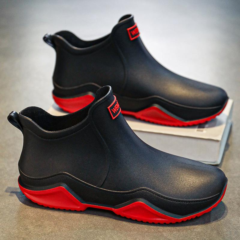 Мода Модные Мужские Женские Ботильоны Резиновые Сапоги Мужские Нескользящие Износостойкие Водонепроницаемые Ботинки Рабочие Ботинки Подходят для Дождливого Снежного Дня