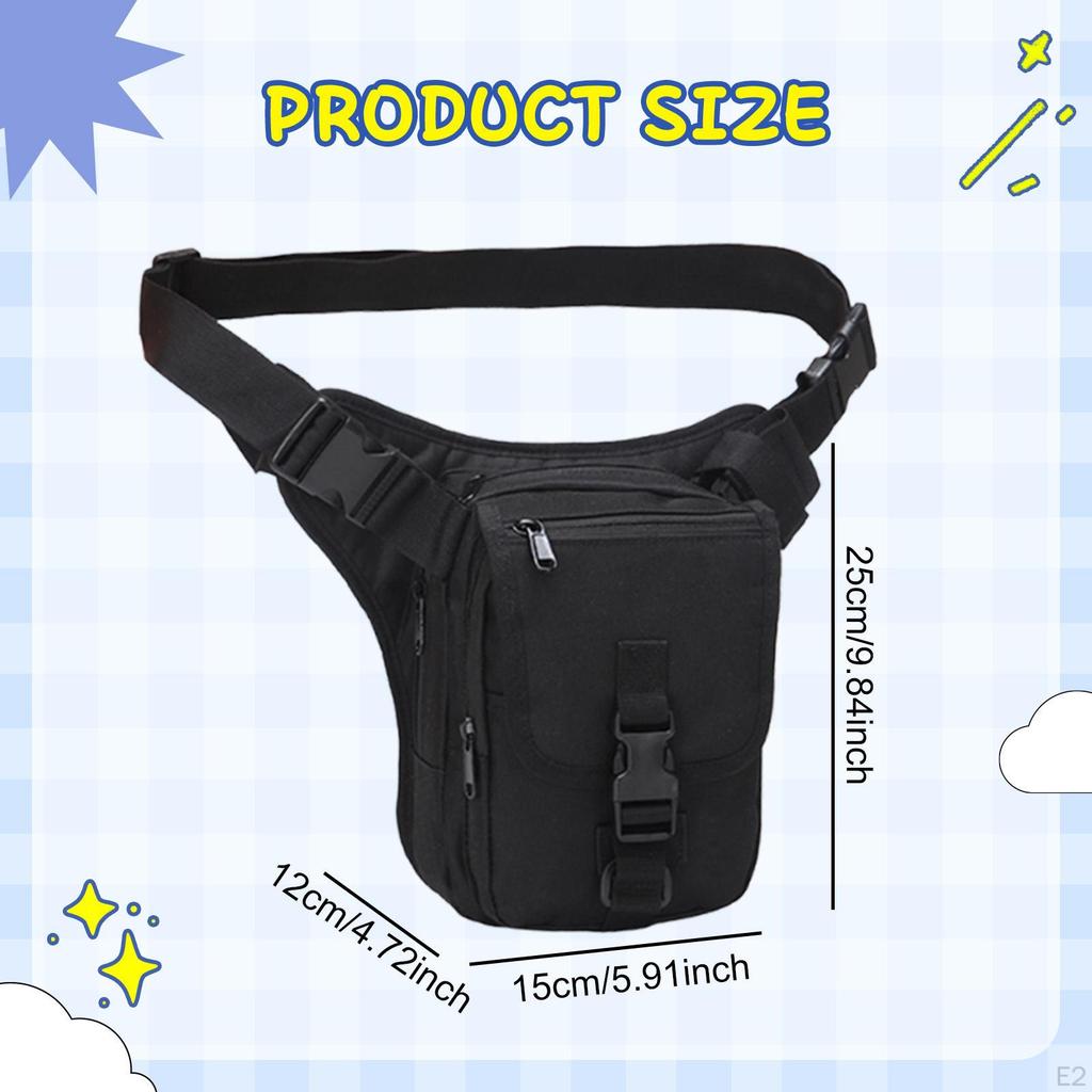 Bag Leg Pouch Oxford Cloth Crossbody Backpack Waist Pack Thigh for Cycling Riding Fishing Travel
