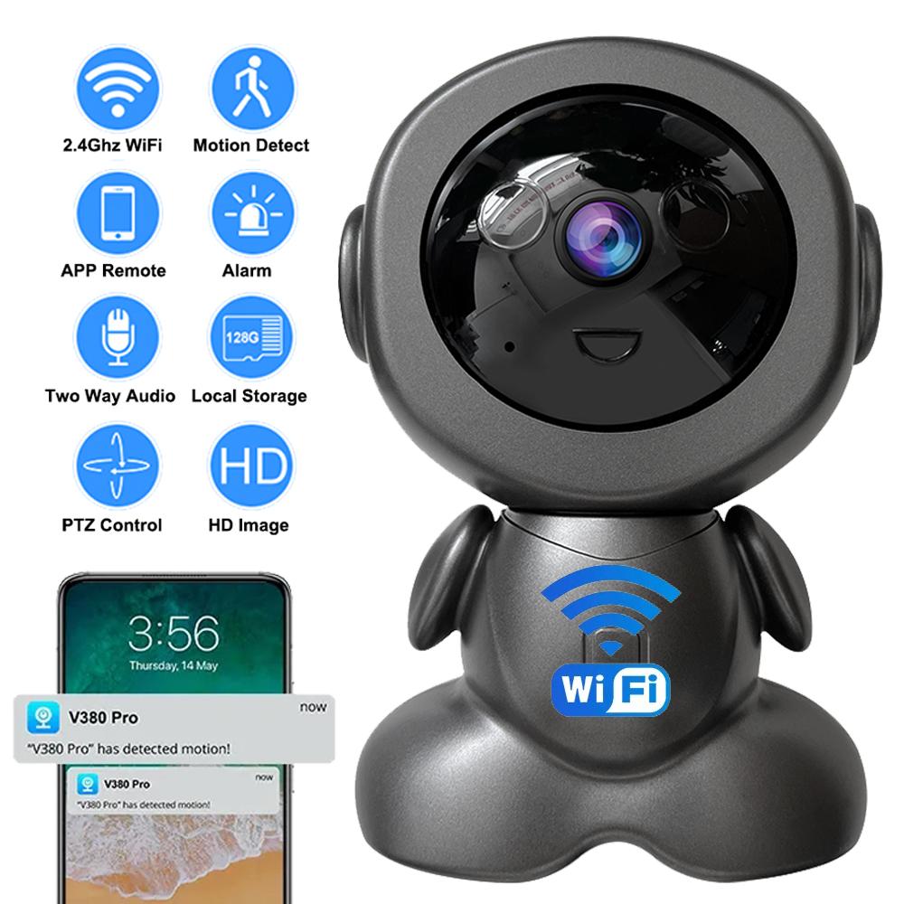 Mini WiFi IP Camera Wireless Indoor Robot Baby Monitor Two Way Audio Motion Detection Video Camara V380 CCTV Security Protection