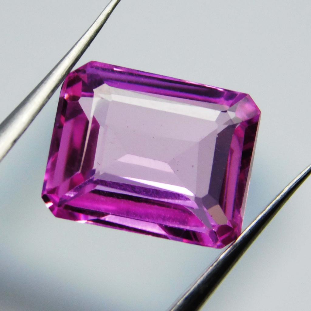 Emerald Cut 11.24 Carat Natural Sapphire Pink Excellent Loose Gemstone