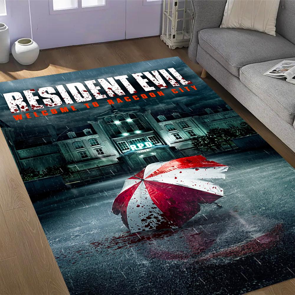 Resident Evil: Umbrella Horror Carpet Design for Dormitory Kitchen Playrooms Balcony Antislip Carpet Decorate Offices Gift for Festivals