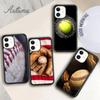 Sport Baseball Phone Case for iPhone 11 12 13 14 Pro Max Mini X XR XS SE 2020 5 6S 7 8 Plus Samsung Galaxy S21 S22 Cover Shell