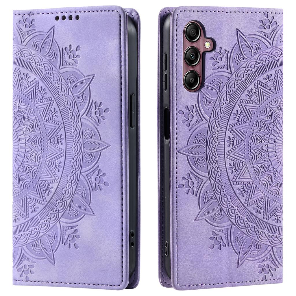 Style 010 Wallet Magnetic Phone Stand Case for Samsung Galaxy S24 FE Imprinted  PU Leather Phone Cover