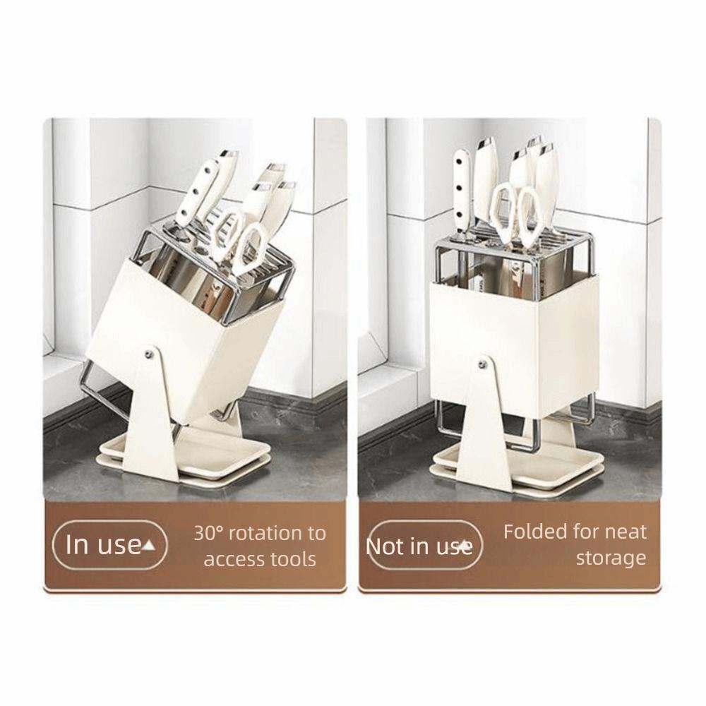 Anti-slip Stainless Steel Cutter Holder Stable Chopstick Bucket Modern Cutlery Organizer for Home