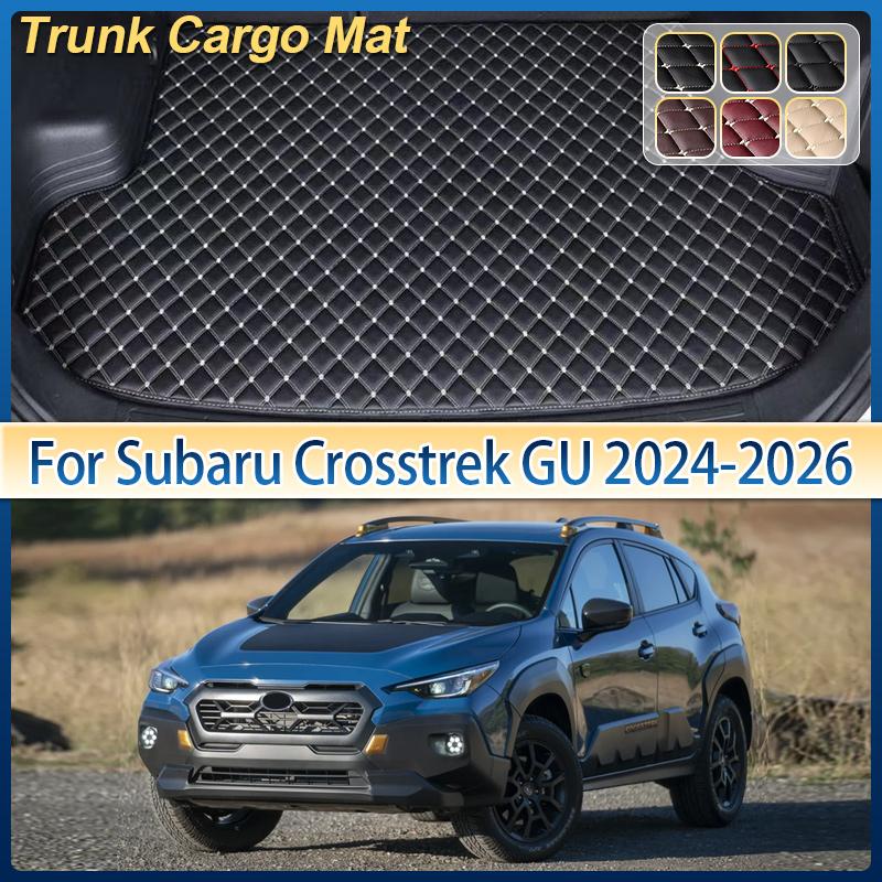 Для Subaru Crosstrek GU 2024 2025 2026 Кожаный коврик в багажник автомобиля Противогрязевой коврик для хранения в багажнике Ковер Автомобильные аксессуары для интерьера