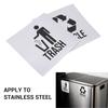 2Set Easy To Apply Garbage Bin Labels Waterproof Recycle Label Sign Waste Basket Labels  Outdoor