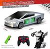 2.4GHz RC Transforming Robot Car Toy 2-in-1 Remote Control Vehicle with LED Lights 360° Spin Drift for Kids Boys Birthday Gift