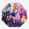 Модный автоматический складной зонт KPOP Hunter с открытием/закрытием. Портативный и складной, идеально подходит для подарка, путешествий и повседневного использования.