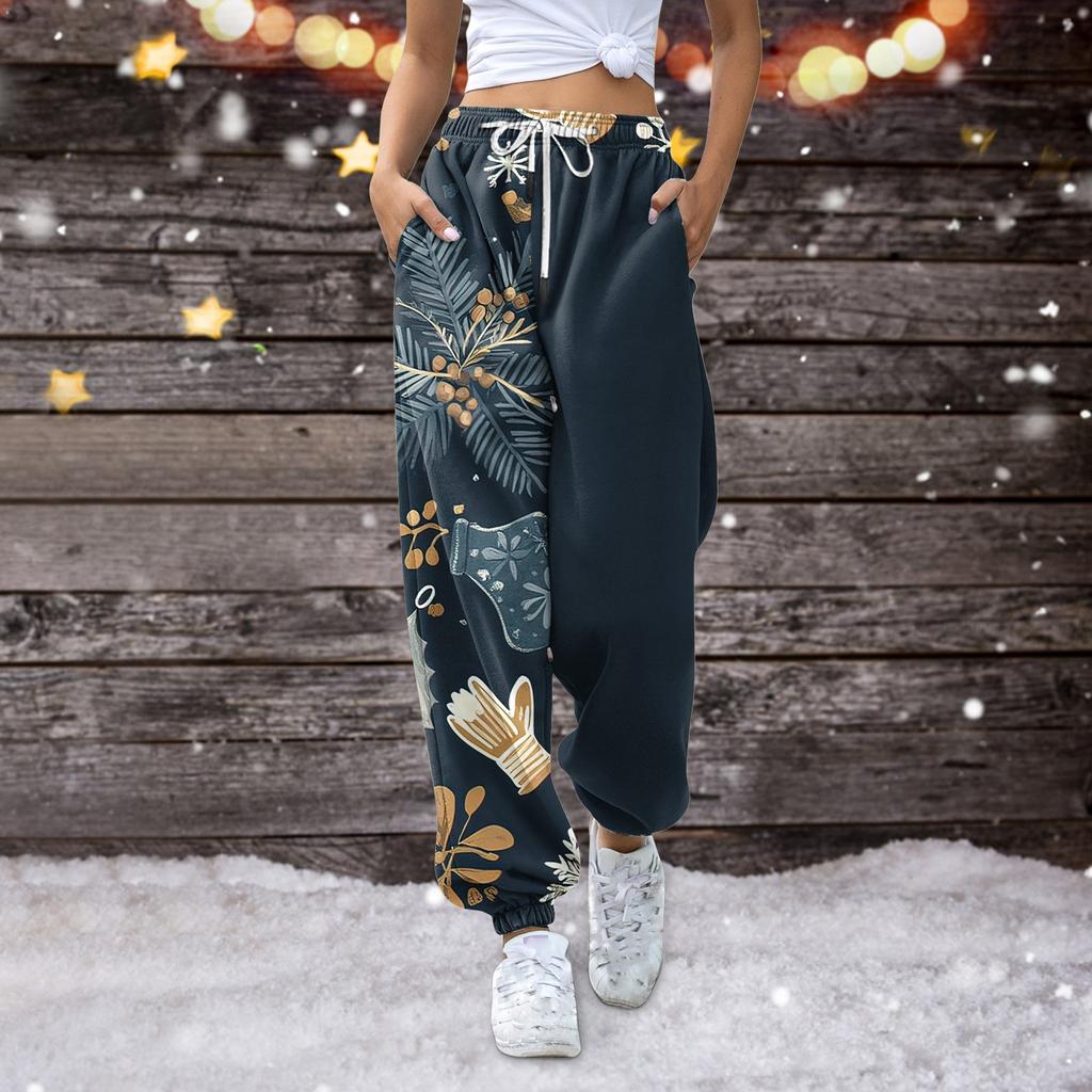 Women's Casual Fashion Sweatpants Christmas Printed Casual Pants