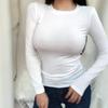 Топы, тонкая футболка, женская футболка в корейском стиле, тонкая сексуальная высокоэластичная футболка, одежда, женская футболка Femme