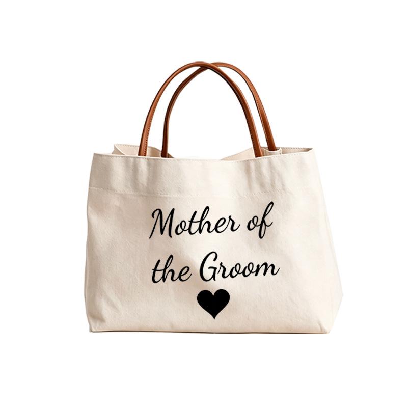 Elegant Canvas Tote Bag for Mother of the Bride or Groom - Wedding Gift