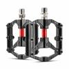 1 Pair Black and Red Bike Foot Pedal 9/16 Inch Thread Flat Bike Pedals  Cycling Upgrade