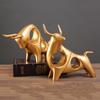 Счастливая Золотая Статуэтка Коровы Быка Быка Североевропейский Домашний Декор Скульптура Быка Настольное Украшение Поделки Абстрактная Фигурка Животного Аксессуары Игрушки