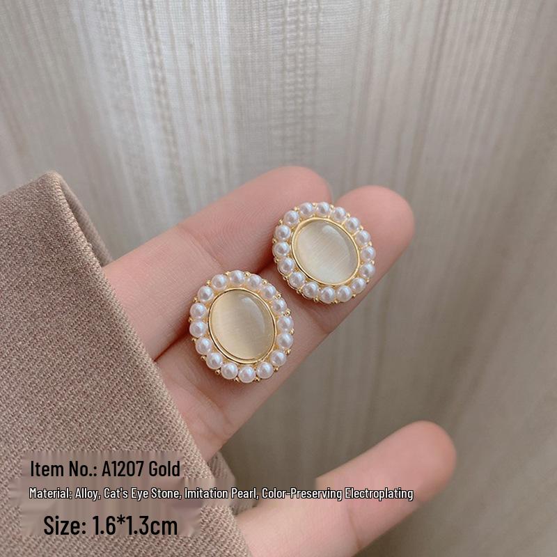Elegant Imitation Pearl Stud Earrings – Luxury, Versatile Style for Women