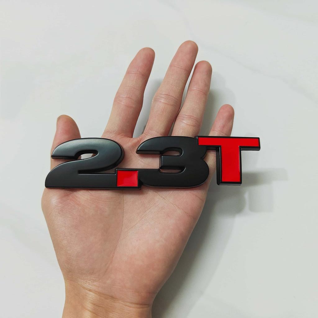 3D Metal 2.3T Displacement Badge Sticker Rear Trunk Emblem Decal for GT Shelby