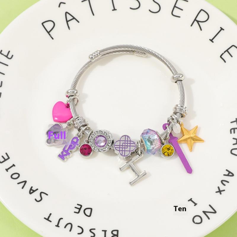 Anime Demon Hunters Series Bead Bracelet Y2K Harajuku Personalized Cosplay Bangle Jewelry Gift For Women Girls