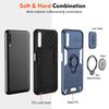 For Samsung A50 A50S A30S Black Armor Magnetic Ring Bracket Phone Cases For Samsung Galaxy A30S Hard Heavy Duty Anti Fall Cover