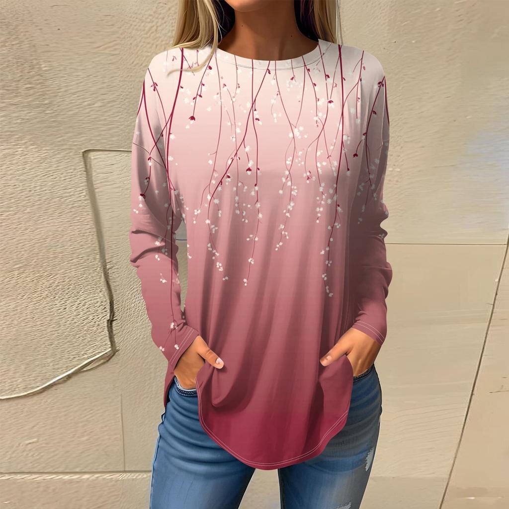 Женская мода с длинным рукавом и круглым вырезом, винтажный асимметричный пуловер